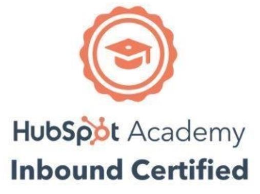 Hubspot inbound marketing certificate