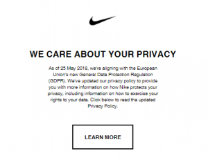 GDPR - Nike